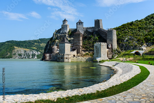 Tela Golubac fortress on Danube river in Serbia