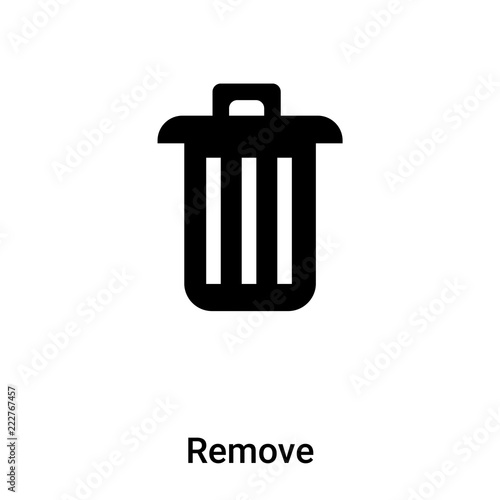 Remove icon vector isolated on white background, logo concept of Remove sign on transparent background, black filled symbol
