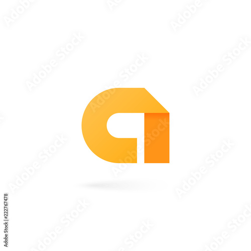 Letter A logo on white alphabet background