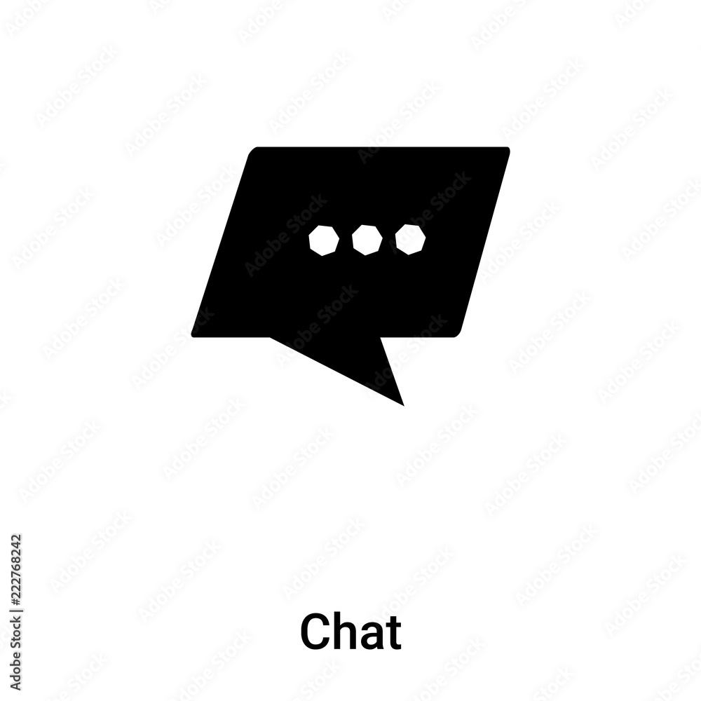 Chat icon vector isolated on white background, logo concept of Chat sign on transparent background, black filled symbol Chat icon vector isolated on white background, logo concept of Chat sign on transparent background, black filled symbol