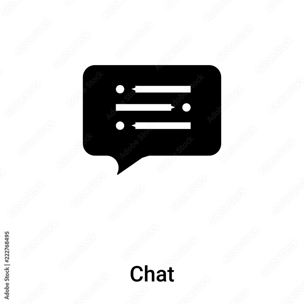 Chat icon vector isolated on white background, logo concept of Chat sign on transparent background, black filled symbol Chat icon vector isolated on white background, logo concept of Chat sign on transparent background, black filled symbol