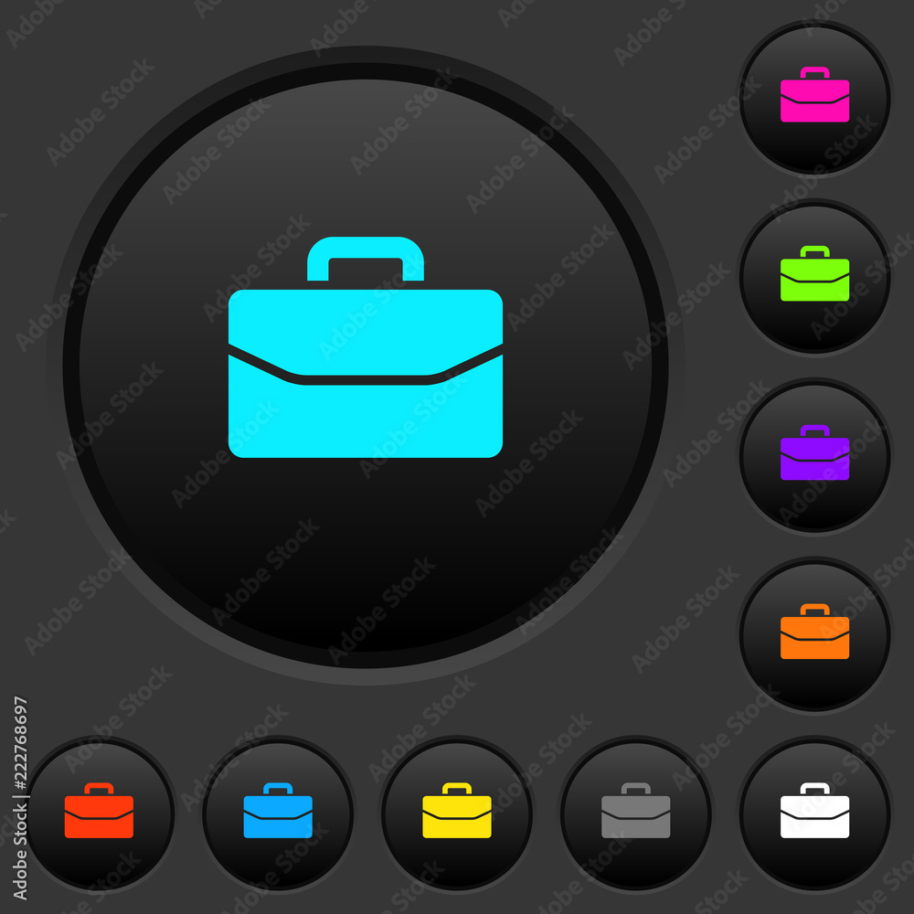 Satchel dark push buttons with color icons Satchel dark push buttons with color icons