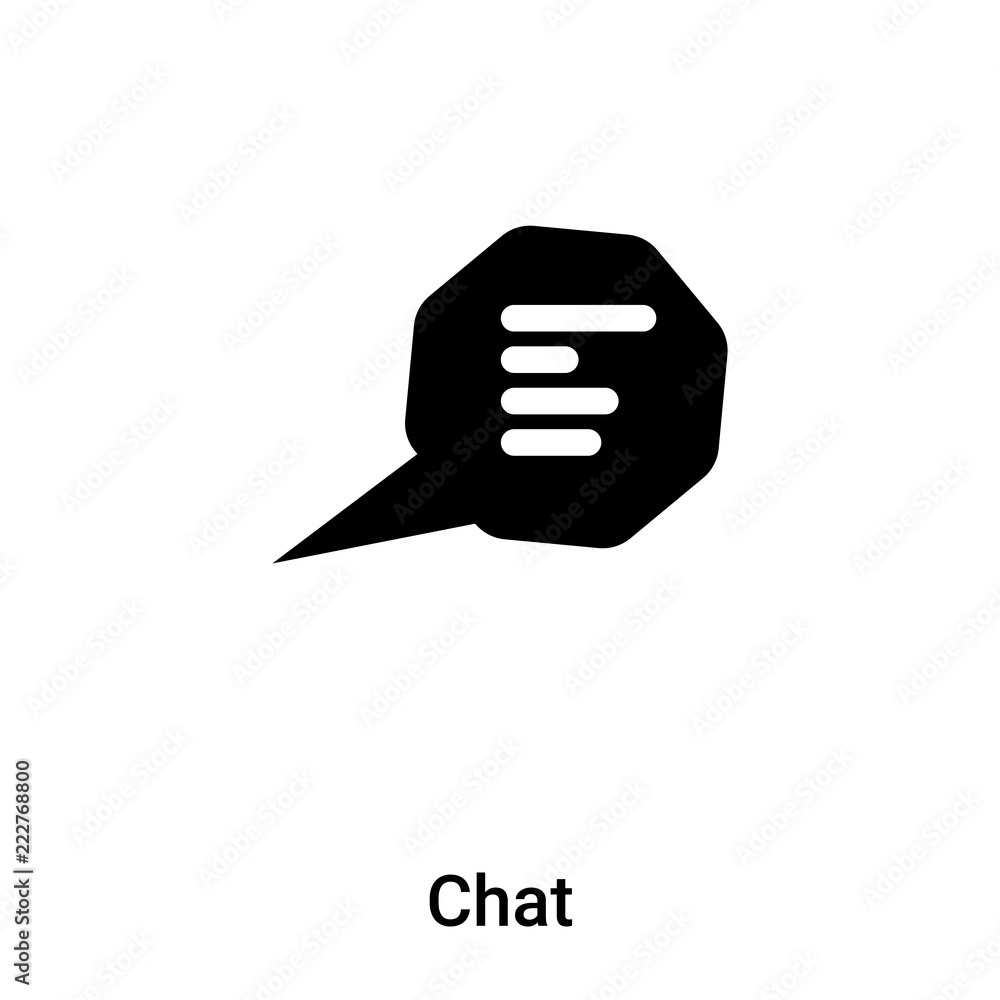 Chat icon vector isolated on white background, logo concept of Chat sign on transparent background, black filled symbol Chat icon vector isolated on white background, logo concept of Chat sign on transparent background, black filled symbol