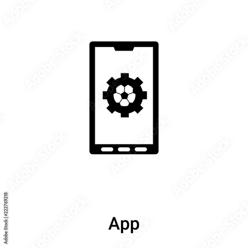 App icon vector isolated on white background, logo concept of App sign on transparent background, black filled symbol