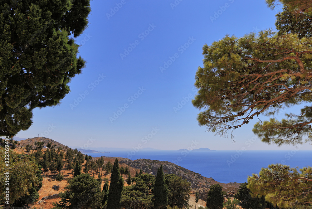 Die Aussicht am Kloster Preveli auf Kreta Die Aussicht am Kloster Preveli auf Kreta