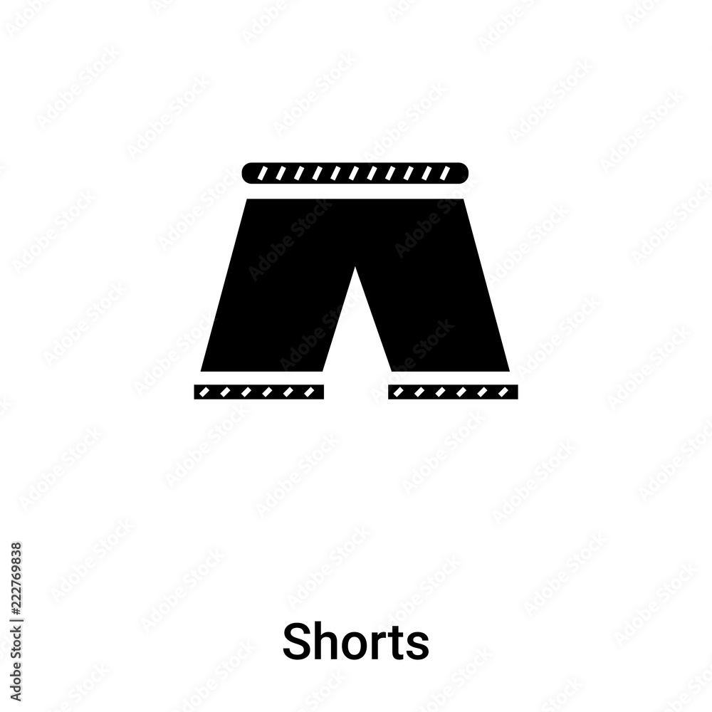 Shorts icon vector isolated on white background, logo concept of Shorts sign on transparent background, black filled symbol Shorts icon vector isolated on white background, logo concept of Shorts sign on transparent background, black filled symbol
