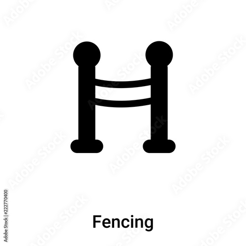 Fencing icon vector isolated on white background, logo concept of Fencing sign on transparent background, black filled symbol photo