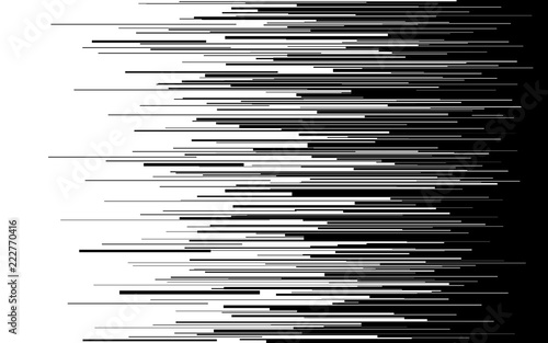 Speed lines Vector texture Comic speed lines background Black elements on white background