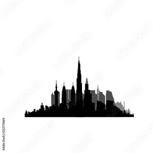 Vector illustration - The silhouette