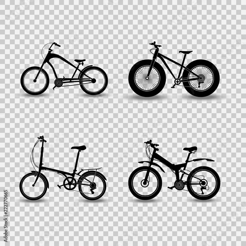 Set of bikes icons.Vector illustration