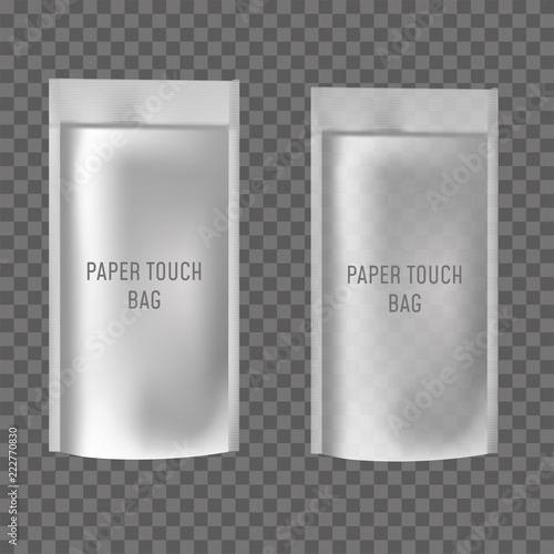 Blank of doy pack for food or drink on transparent background.