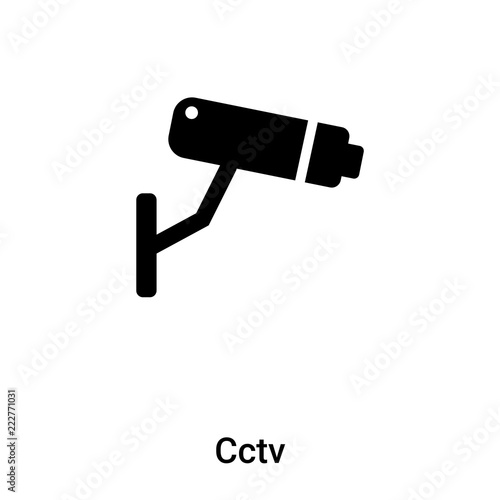 Cctv icon vector isolated on white background, logo concept of Cctv sign on transparent background, black filled symbol