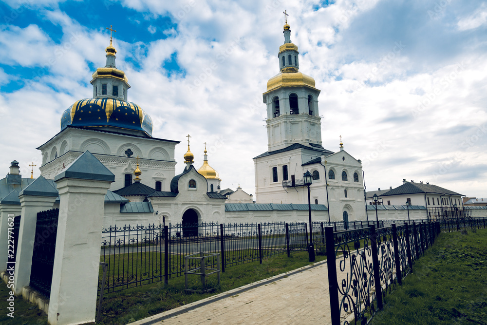 Orthodox Christian Temple with a gilded dome