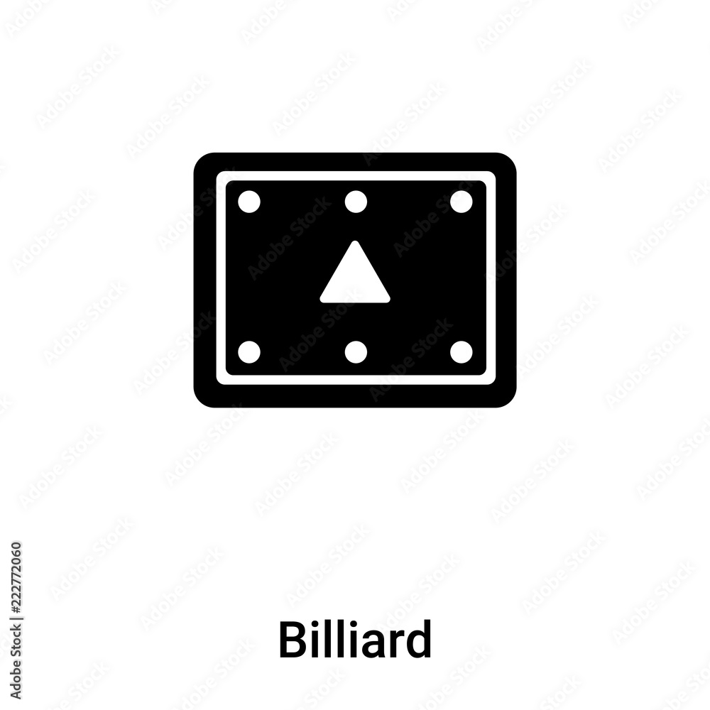 Billiard icon vector isolated on white background, logo concept of Billiard sign on transparent background, black filled symbol Billiard icon vector isolated on white background, logo concept of Billiard sign on transparent background, black filled symbol