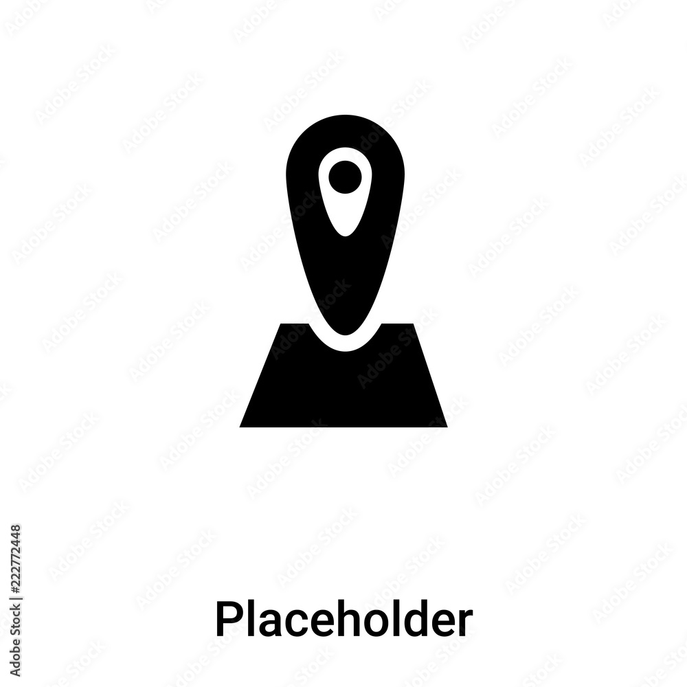 Placeholder icon vector isolated on white background, logo concept of Placeholder sign on transparent background, black filled symbol Placeholder icon vector isolated on white background, logo concept of Placeholder sign on transparent background, black filled symbol