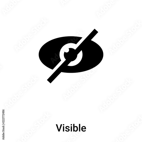 Visible icon vector isolated on white background, logo concept of Visible sign on transparent background, black filled symbol