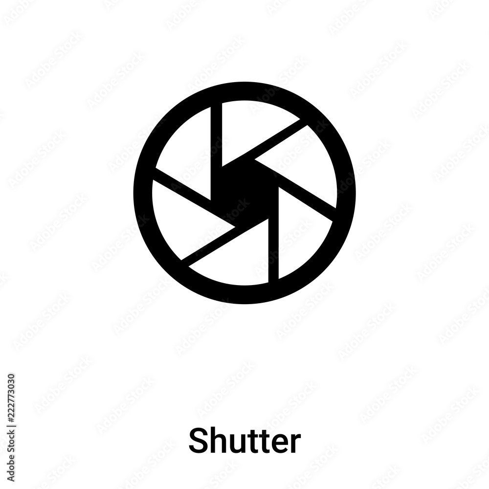 Shutter icon vector isolated on white background, logo concept of Shutter sign on transparent background, black filled symbol
