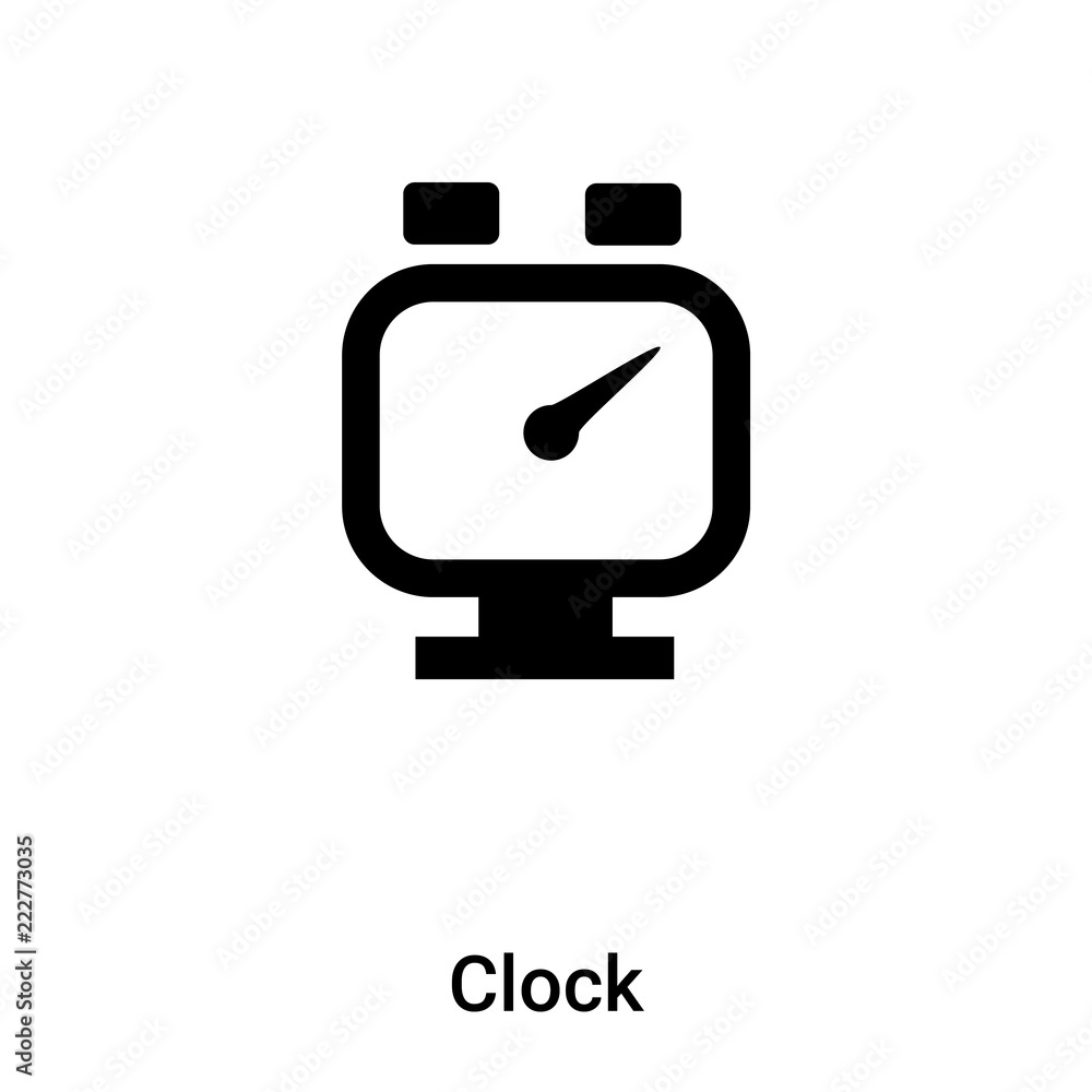 Clock icon vector isolated on white background, logo concept of Clock sign on transparent background, black filled symbol Clock icon vector isolated on white background, logo concept of Clock sign on transparent background, black filled symbol