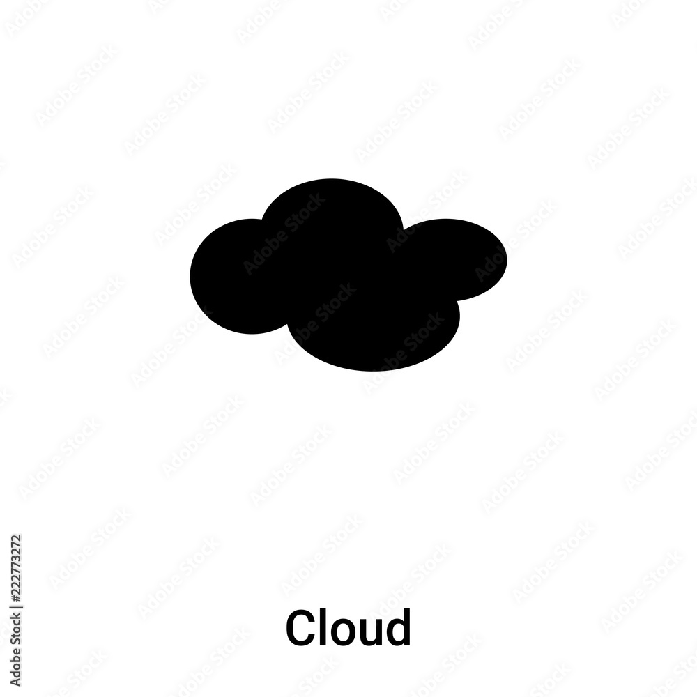Cloud icon vector isolated on white background, logo concept of Cloud sign on transparent background, black filled symbol Cloud icon vector isolated on white background, logo concept of Cloud sign on transparent background, black filled symbol