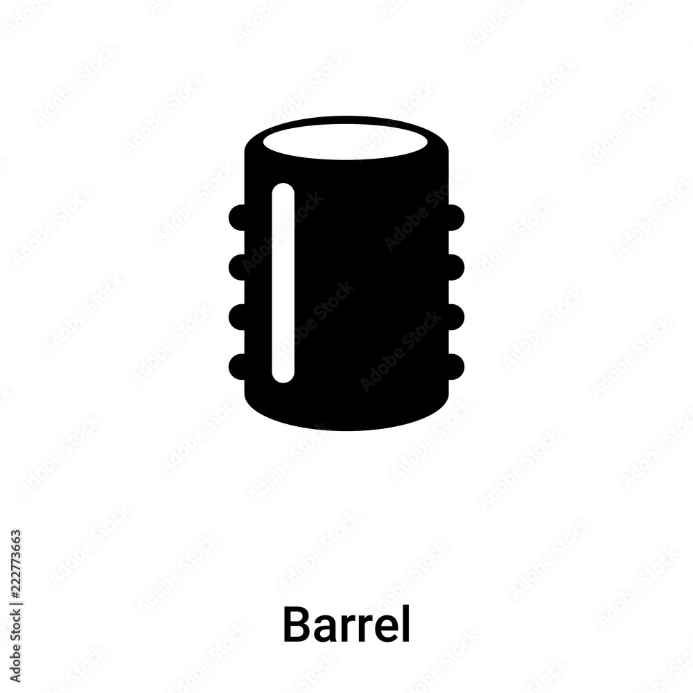 Barrel icon vector isolated on white background, logo concept of Barrel sign on transparent background, black filled symbol Barrel icon vector isolated on white background, logo concept of Barrel sign on transparent background, black filled symbol
