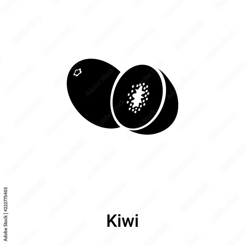 Kiwi icon vector isolated on white background, logo concept of Kiwi sign on transparent background, black filled symbol Kiwi icon vector isolated on white background, logo concept of Kiwi sign on transparent background, black filled symbol