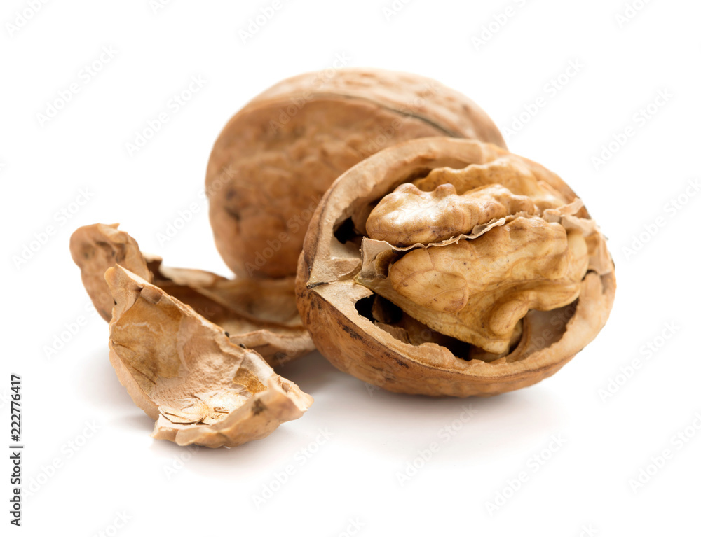walnuts isolated on white background walnuts isolated on white background
