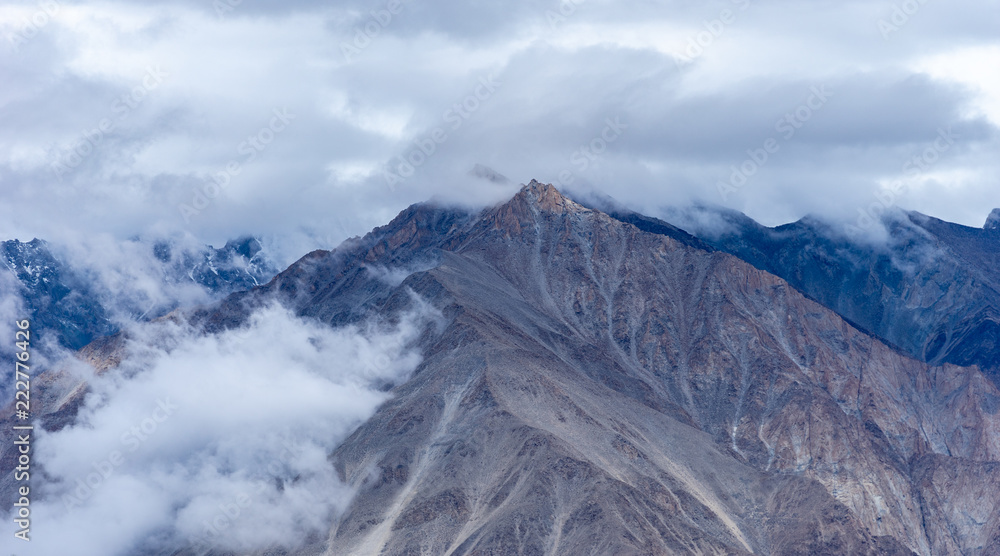 Mountain near North Pullu, Khardung La Pass Highest road of The World