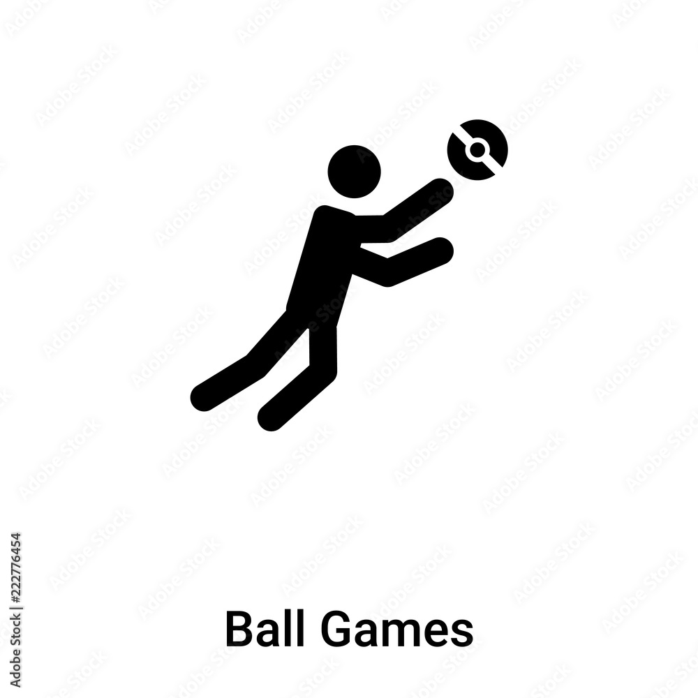 Ball Games icon vector isolated on white background, logo concept of Ball Games sign on transparent background, black filled symbol Ball Games icon vector isolated on white background, logo concept of Ball Games sign on transparent background, black filled symbol