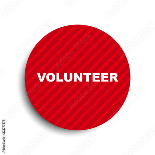 red circle banner element volunteer