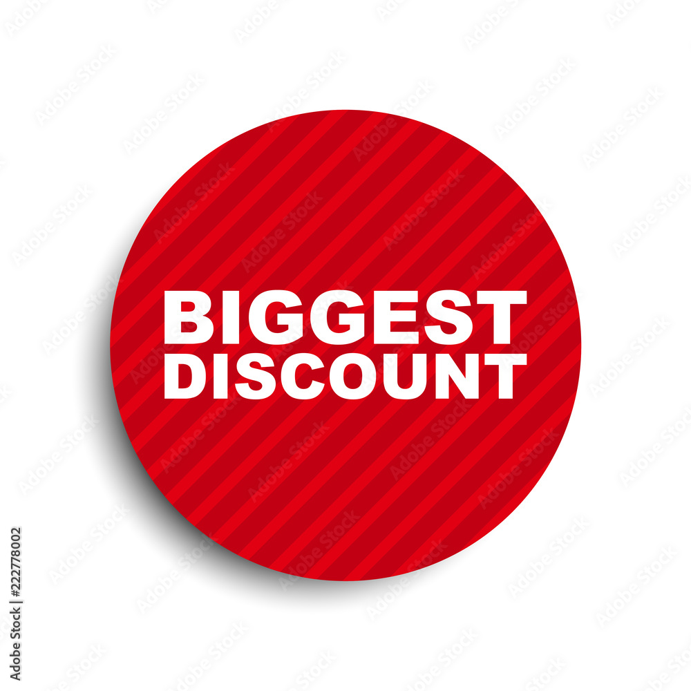 red circle banner element biggest discount red circle banner element biggest discount