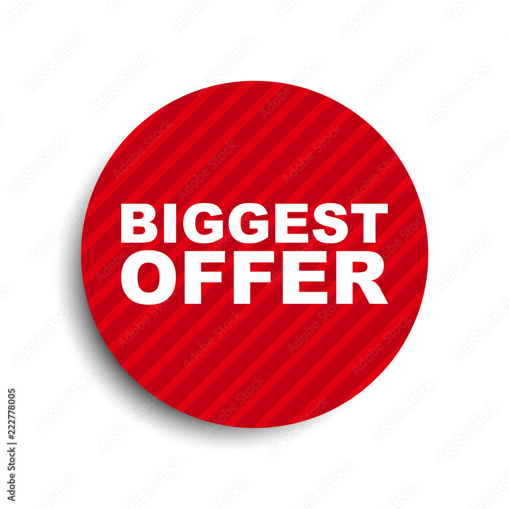 red circle banner element biggest offer red circle banner element biggest offer