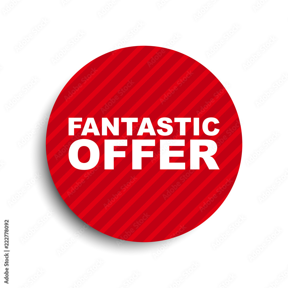 red circle banner element fantastic offer red circle banner element fantastic offer