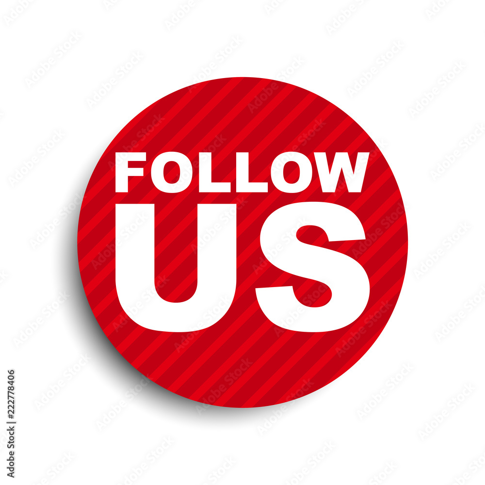 red circle banner element follow us red circle banner element follow us