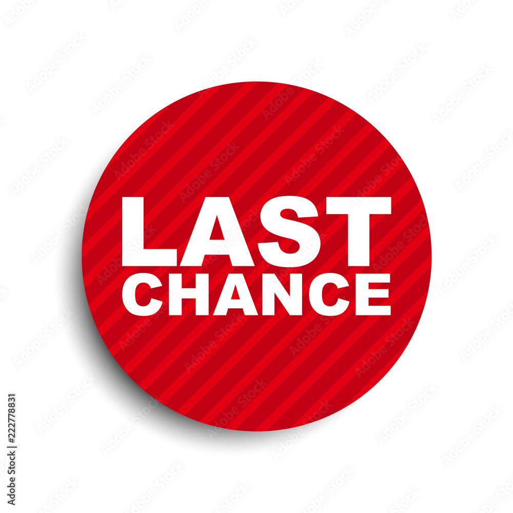 red circle banner element last chance