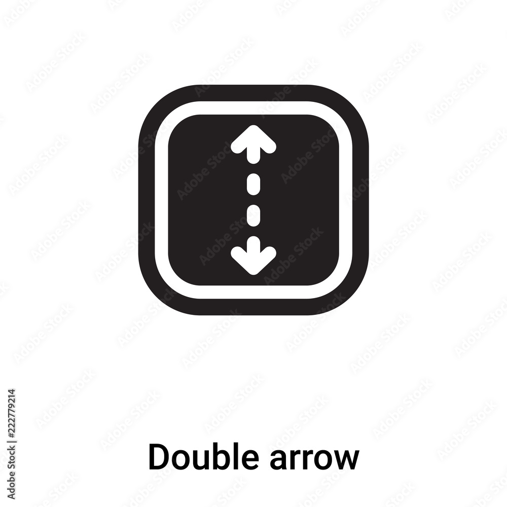 Double arrow icon vector isolated on white background, logo concept of ...