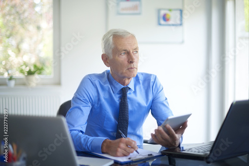 Executive businessman working in the office