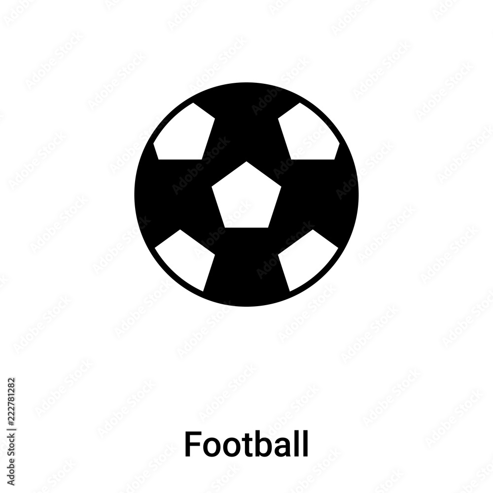 Obraz premium Football icon vector isolated on white background, logo concept of Football sign on transparent background, black filled symbol