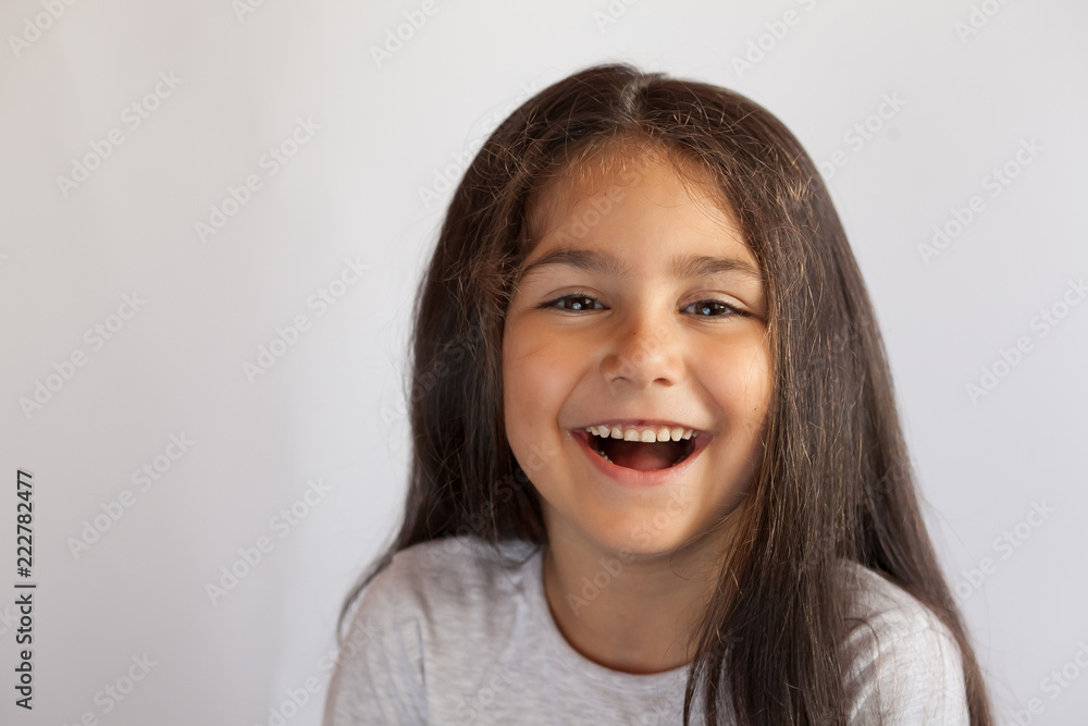 Happy laughing child girl. Healthy kid. Healthy teeth. Happy laughing child girl. Healthy kid. Healthy teeth.
