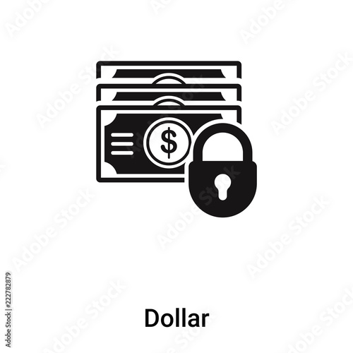 Dollar icon vector isolated on white background, logo concept of Dollar sign on transparent background, black filled symbol