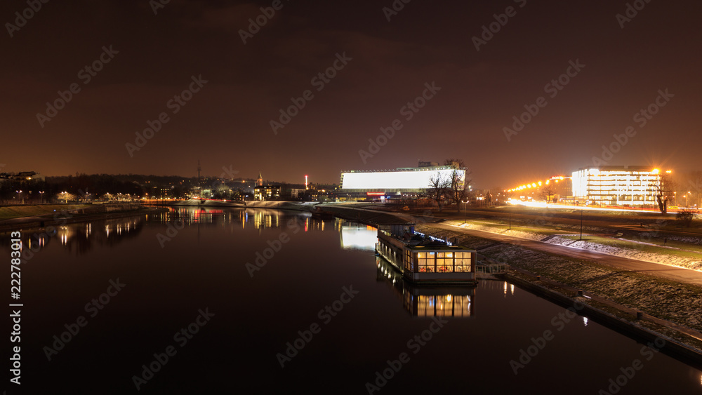 a bright office building by the river a bright office building by the river