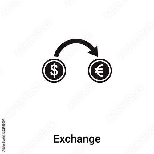 Exchange icon vector isolated on white background, logo concept of Exchange sign on transparent background, black filled symbol