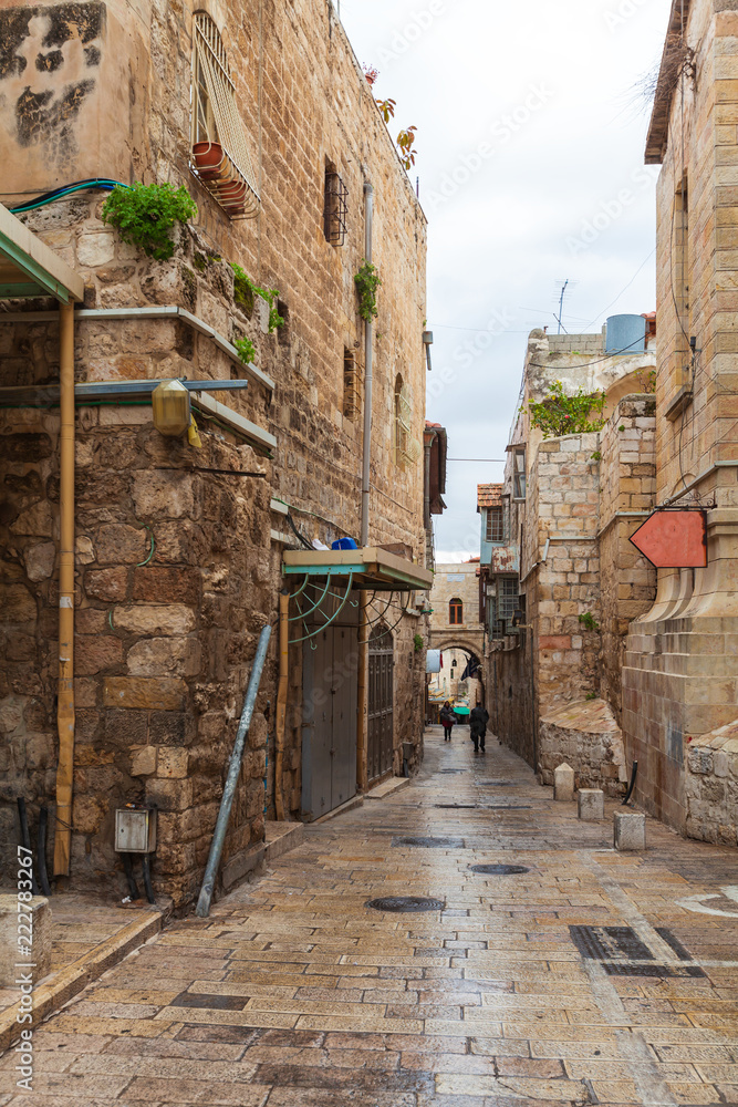 Street of Muslim quarter near Herod's Gate, Jerusalem