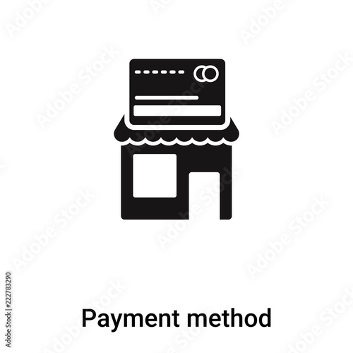 Payment method icon vector isolated on white background, logo concept of Payment method sign on transparent background, black filled symbol