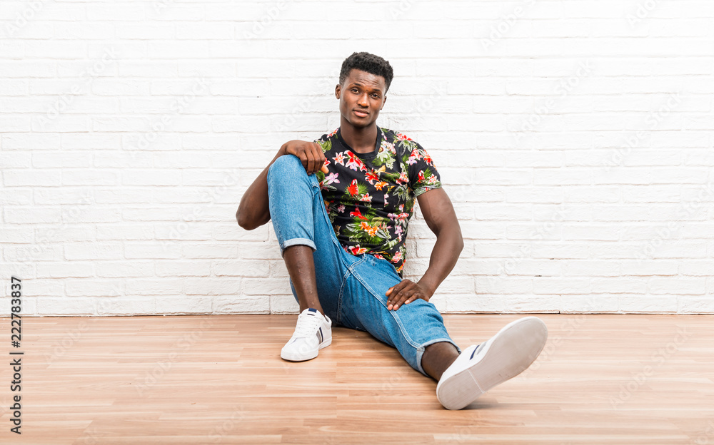 Fototapeta premium Handsome dark skinned man posing