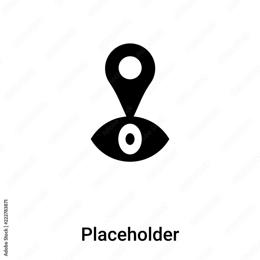 Placeholder icon vector isolated on white background, logo concept of Placeholder sign on transparent background, black filled symbol Placeholder icon vector isolated on white background, logo concept of Placeholder sign on transparent background, black filled symbol