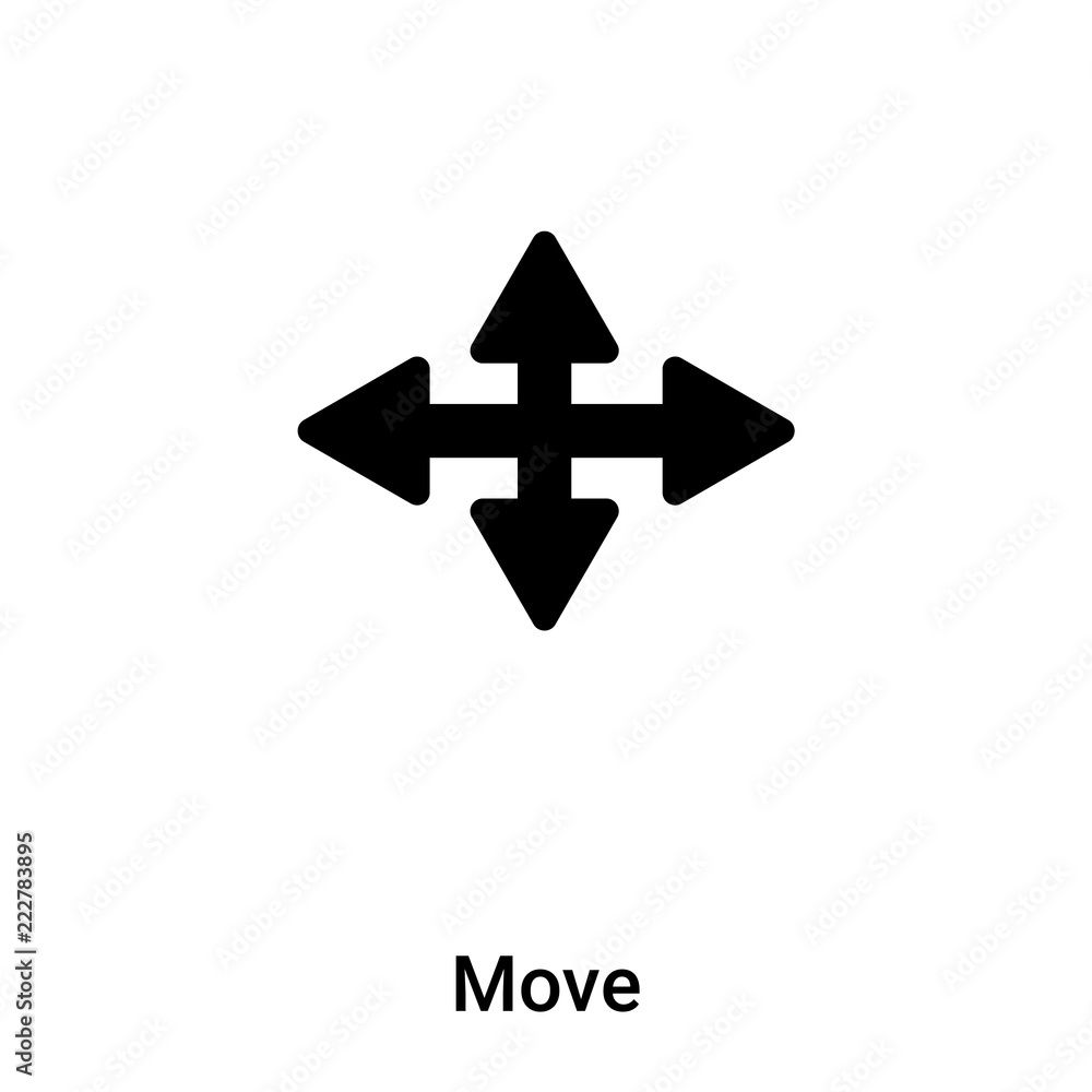Move icon vector isolated on white background, logo concept of Move sign on transparent background, black filled symbol Move icon vector isolated on white background, logo concept of Move sign on transparent background, black filled symbol