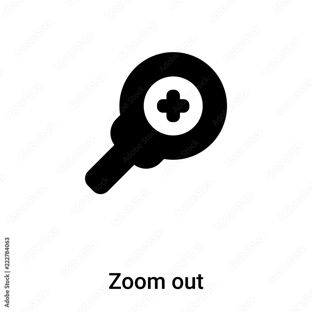Zoom out icon vector isolated on white background, logo concept of Zoom out sign on transparent background, black filled symbol Zoom out icon vector isolated on white background, logo concept of Zoom out sign on transparent background, black filled symbol