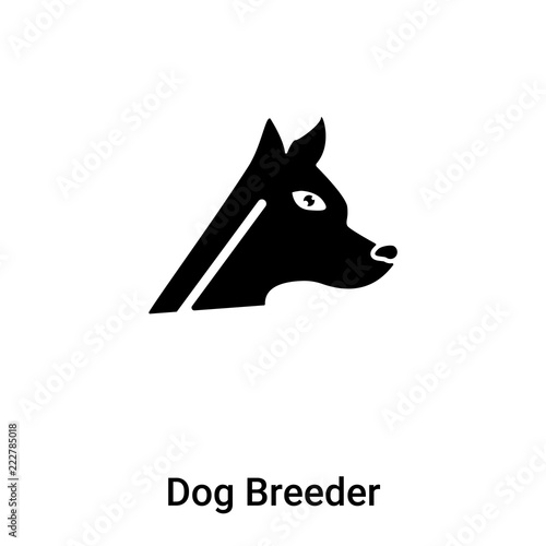 Dog Breeder icon vector isolated on white background, logo concept of Dog Breeder sign on transparent background, black filled symbol