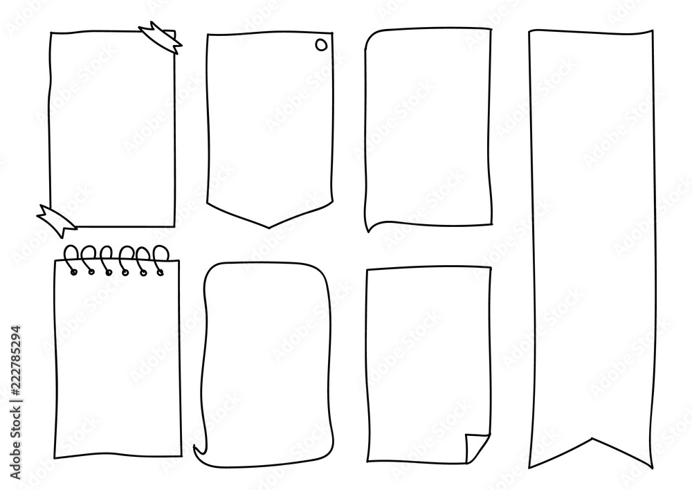 Set of Cute Hand drawn Doodle Banners and Ribbons isolated on white background for your Design. Bullet journal Ideas. Girly Stuff. Sticky Notes. Set of Cute Hand drawn Doodle Banners and Ribbons isolated on white background for your Design. Bullet journal Ideas. Girly Stuff. Sticky Notes.