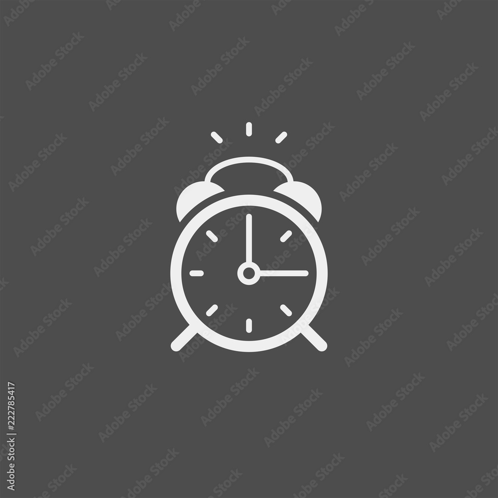 Alarm clock flat vector icon. Clock flat vector icon Alarm clock flat vector icon. Clock flat vector icon